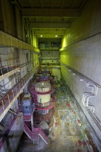 East main circulation pump room at the Chernobyl Nuclear Power Plant.