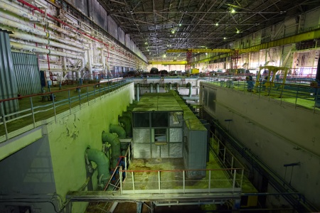 Unit 2 condensate pump well next to No. 3 Turbogenerator at Chernobyl.