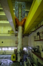 The crane-mounted fuel loading and unloading machine in Unit 2 at ChNPP.